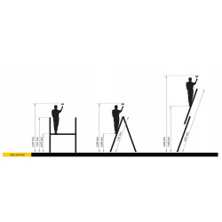 Multifunkčné lešenie 3m / 3,7m DRABEST ARD-2x6 PRO