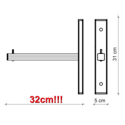 Stenový držiak rebríka DRABEST AL-UDP PRO, súprava 2ks