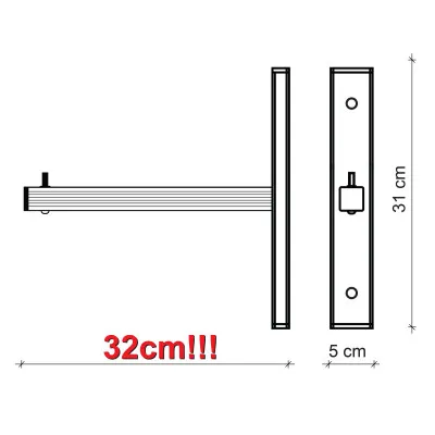 Stenový držiak rebríka DRABEST AL-UDP PRO, súprava 2ks