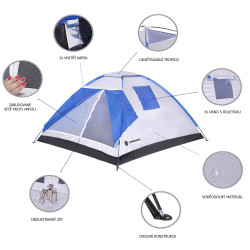 Stan SPRINGOS COLORADO 4 šedo-modrý