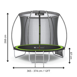 Trampolína SPRINGOS PRO 366 cm s vnútornou ochrannou sieťou + rebrík