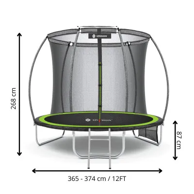 Trampolína SPRINGOS PRO 366 cm s vnútornou ochrannou sieťou + rebrík