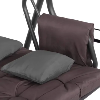 Záhradná hojdačka 4-miestna SPRINGOS DIANA GS0032, hnedá