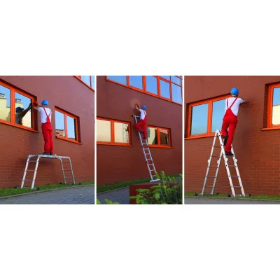 Multifunkčný kĺbový rebrík 4x3 priečky HIGHER ML-103 PRO