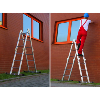 Multifunkčný kĺbový rebrík 4x3 priečky HIGHER ML-103 PRO