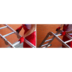 Multifunkčný kĺbový rebrík 4x3 priečky HIGHER ML-103 PRO