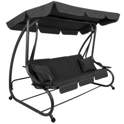 Záhradná hojdačka SPRINGOS BOHEMA 4-miestna, tmavo šedá