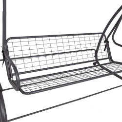 Záhradná hojdačka SPRINGOS BOHEMA 4-miestna, tmavo šedá