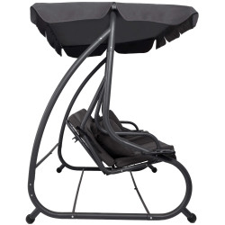 Záhradná hojdačka SPRINGOS BOHEMA 4-miestna, tmavo šedá