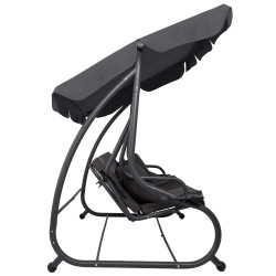 Záhradná hojdačka SPRINGOS BOHEMA 4-miestna, tmavo šedá