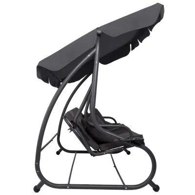 Záhradná hojdačka SPRINGOS BOHEMA 4-miestna, tmavo šedá