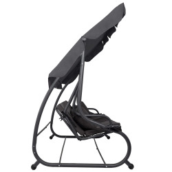 Záhradná hojdačka SPRINGOS BOHEMA 4-miestna, tmavo šedá