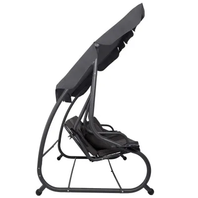 Záhradná hojdačka SPRINGOS BOHEMA 4-miestna, tmavo šedá