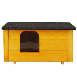Drevená búda pre psa 54x39x30 cm SPRINGOS DH001 žltá