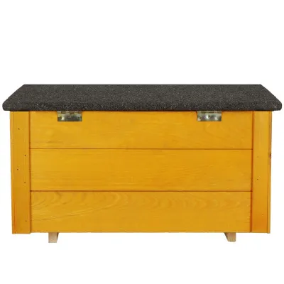 Drevená búda pre psa 54x39x30 cm SPRINGOS DH001 žltá