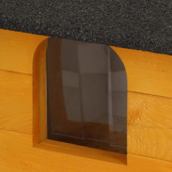 Drevená búda pre psa 54x39x30 cm SPRINGOS DH001 žltá