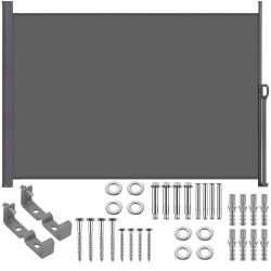 Bočná výsuvná markíza 400x200 cm SPRINGOS AW0008 antracitová