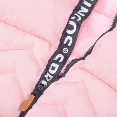 Zimný fusak s kožúškom 4v1 SPRINGOS FLUFFY ružový