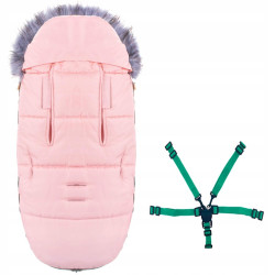 Zimný fusak s kožúškom 4v1 SPRINGOS FLUFFY ružový