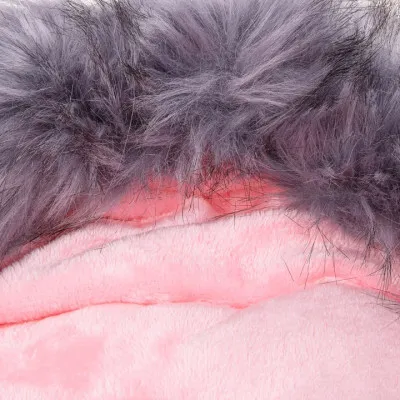 Zimný fusak s kožúškom 4v1 SPRINGOS FLUFFY ružový