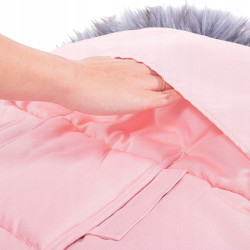 Zimný fusak s kožúškom 4v1 SPRINGOS FLUFFY ružový