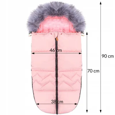Zimný fusak s kožúškom 4v1 SPRINGOS FLUFFY ružový
