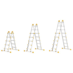 Teleskopický kĺbový rebrík 4x5 priečok, 457 cm HIGHER ML-305N PRO