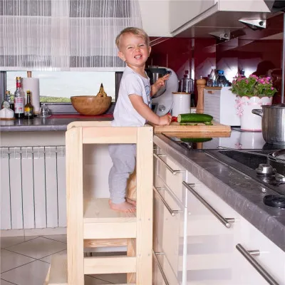 Detská učiaca veža SPRINGOS LEARNING KCH01 prírodná