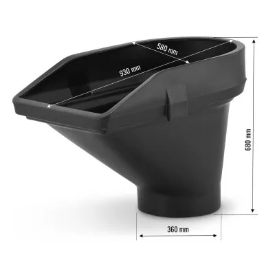 Násypka pre zhoz na stavebnú suť HIGHER NR1 čierna