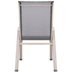 Set 4x Záhradné kreslo SPRINGOS MONZA GF0072 sivé