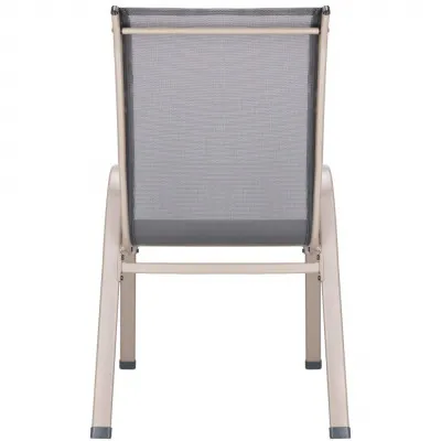 Set 4x Záhradné kreslo SPRINGOS MONZA GF0072 sivé