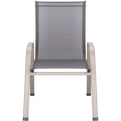 Set 4x Záhradné kreslo SPRINGOS MONZA GF0072 sivé