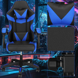 Herná stolička polohovateľná SPRINGOS HF0019 čierno-modrá