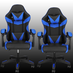 Herná stolička polohovateľná SPRINGOS HF0019 čierno-modrá