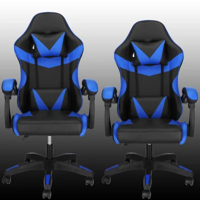 Herná stolička polohovateľná SPRINGOS HF0019 čierno-modrá