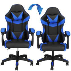 Herná stolička polohovateľná SPRINGOS HF0019 čierno-modrá