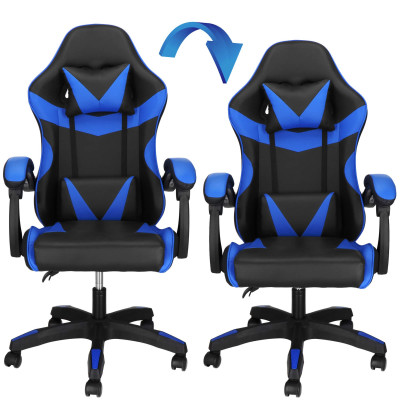 Herná stolička polohovateľná SPRINGOS HF0019 čierno-modrá