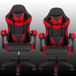 Herná stolička polohovateľná SPRINGOS HF0020 čierno-červená