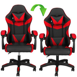 Herná stolička polohovateľná SPRINGOS HF0020 čierno-červená