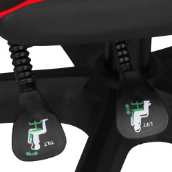 Herná stolička polohovateľná SPRINGOS HF0020 čierno-červená