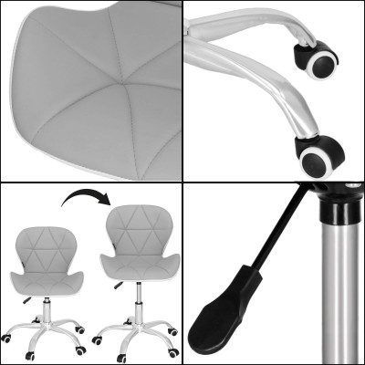 Kancelárska stolička ergonomická SPRINGOS HF0023 sivo-biela