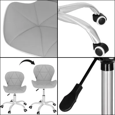 Kancelárska stolička ergonomická SPRINGOS HF0023 sivo-biela