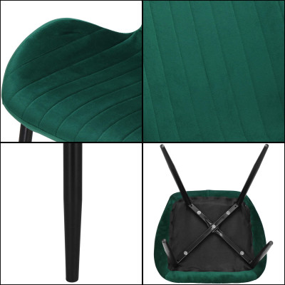 Čalúnená stolička ergonomická SPRINGOS HF0030 tmavo zelená