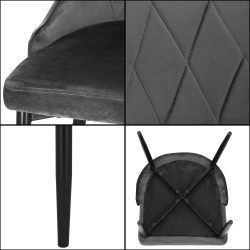 Čalúnená stolička ergonomická SPRINGOS HF0031 tmavo šedá