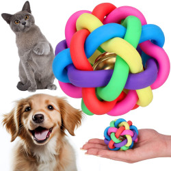 Hračka pre mačky / psy - Loptička so zvončekom 7 cm SPRINGOS PA0250 farebný