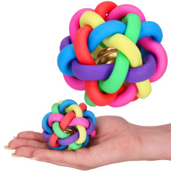 Hračka pre mačky / psy - Loptička so zvončekom 7 cm SPRINGOS PA0250 farebný