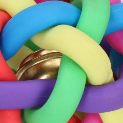 Hračka pre mačky / psy - Loptička so zvončekom 7 cm SPRINGOS PA0250 farebný