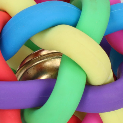 Hračka pre mačky / psy - Loptička so zvončekom 7 cm SPRINGOS PA0250 farebný