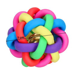 Hračka pre mačky / psy - Loptička so zvončekom 7 cm SPRINGOS PA0250 farebný