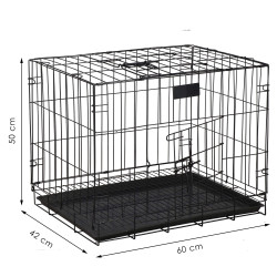 Klietka pre zvieratá 60x50x42 cm, kovová SPRINGOS PA1019